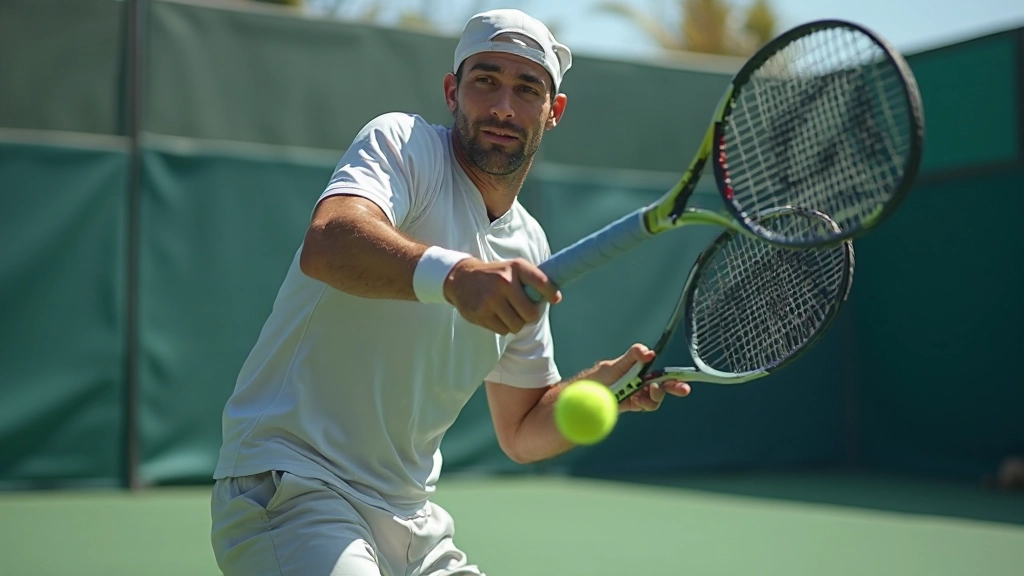 صورة توضح تقنية الإرسال في التنس